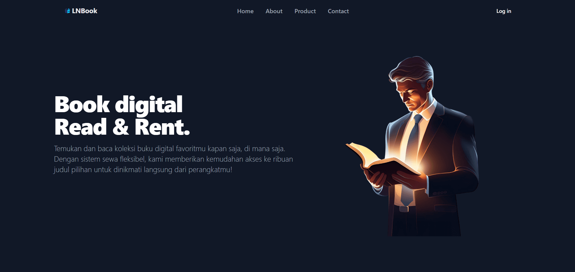 Screenshot dari Website Perpustakaan