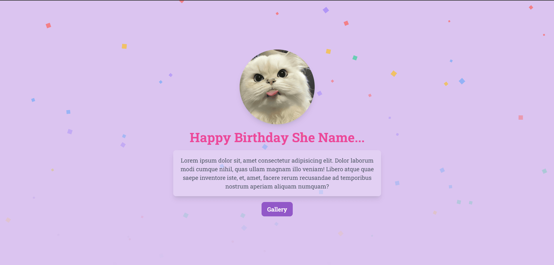 Screenshot dari Website Ucapan Ulang Tahun